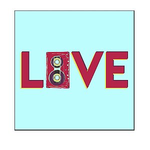 QUADRO DECORATIVO - LOVE RETRÔ