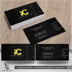 Projeto Cartão de Visitas - Preto Dourado
