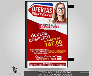 Totem Vertical - Óptica do Trabalhador