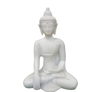 Buda Cristal |  marmorite | 16cm | Bhumisparsha