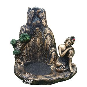Incensário Buda Descansando | Cascata | Resina