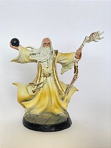 Mago Mestre Saruman - O Branco | Resina | 14cm ! Bege