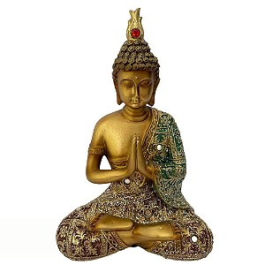Buda em atmanjali  decorado | 14cm | Resina