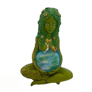 Mãe Gaia Verde | 15 cm | Resina