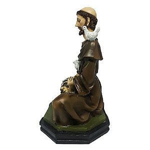 São Francisco Meditando | Resina | 20 cm