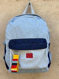 Mochila Mix Jeans Via Mia Loja Talu