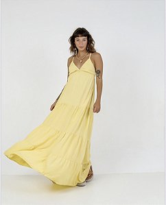 Vestido PIPA| Amarelo Manteiga