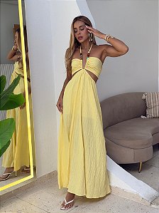Vestido Topázio | Amarelo Manteiga