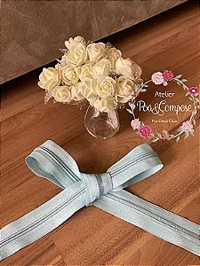 Zíper por metro azul bebê (PACOTE 5 M)