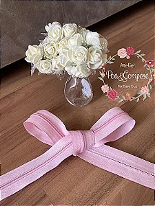 Zíper por metro Rosa bebê (PACOTE 5 M)