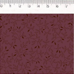 Tecido Folhinhas Vermelho MV029C03
