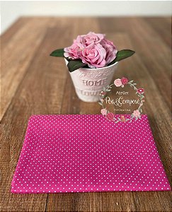 Tecido Poá pequeno pink com branco (11)