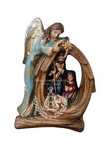 Anjo da Anunciação com Sagrada Família Pintado