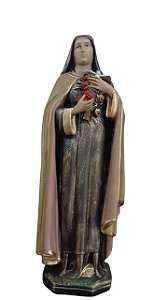 Santa Terezinha Gesso Pintada 60 cm
