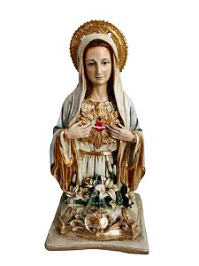 Busto Sagrado Coração de Maria Resina 36 cm