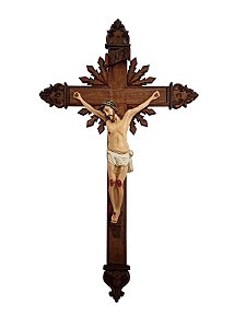 Crucifixo em Madeira Cristo em Resina 150 cm Resplendor