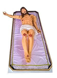Jesus Morto na Esquife (Articulado) Resina 140 cm