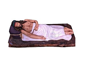 Jesus Morto na Esquife Resina 90 cm