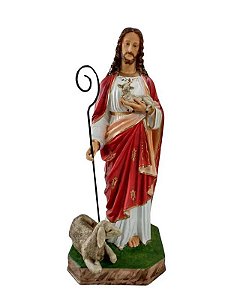 Bom Pastor com Ovelhas Resina 110 cm