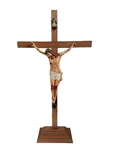 Crucifixo com base 150 cm Cristo em Resina 70 cm