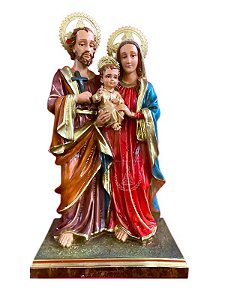 Sagrada Família de Belém com Aureola Resina 78 cm