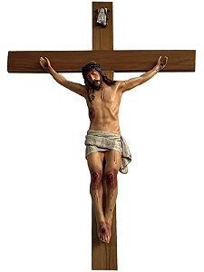 Crucifixo em Madeira 320 cm Cristo em Resina 140 cm