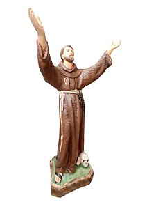 São Francisco de Assis braços abertos Resina 90 cm