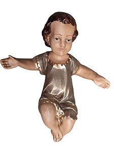 Menino Jesus Braços Abertos Gesso Pintato 30x25 cm