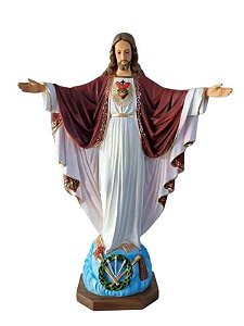 Sagrado Coração de Jesus Cristo Redentor Resina 120 cm