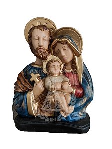 Sagrada Família Busto com Aureola Pintada 30 cm