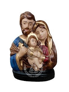 Sagrada Família busto sem Aureola Pintada 15 cm