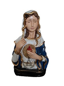 Sagrado Coração de Maria Busto Pintado 25 cm