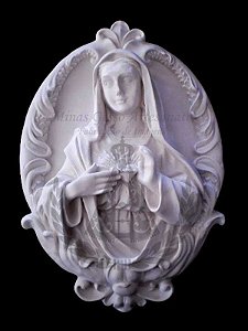 Sagrado Coração de Maria Medalhão 37x25 cm