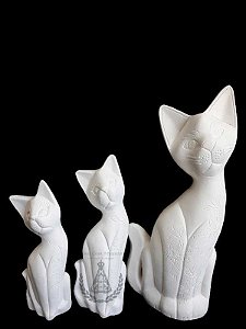 Trio de Gato M 34 cm