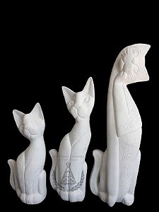 Trio de gatos G 52 cm