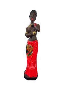 Africano Mão no Colar Pintado 28 cm