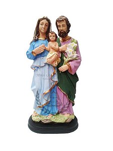 Sagrada Família Manto Detalhado Pintada 40 cm