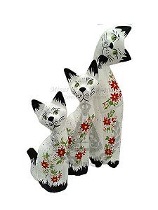 Trio de gatos G Pintados 52 cm