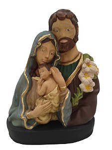 Sagrada Família Busto Pintada 20 cm