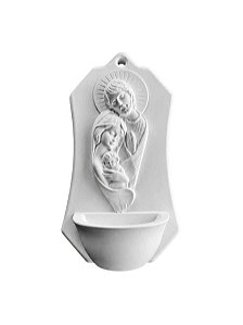 Pia Sagrada Família Gesso 12 cm