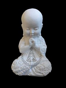 Buda Baby Mãos Postas Careca 18 cm