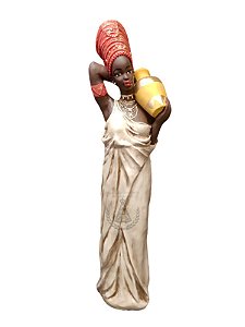 Africano com Vaso pintado 81 cm