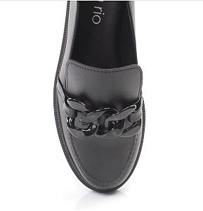 Sapato Feminino Mocassim Com Corrente Beira Rio Preto 4283.105.9569.15758