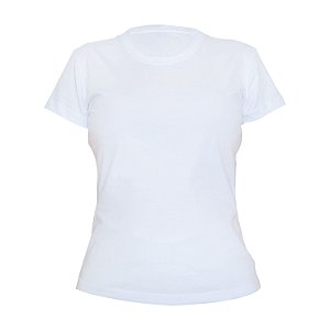 Kit 10 peças - Camiseta Algodão Branca Feminina