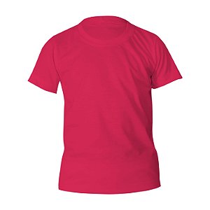 Camiseta Poliéster Anti Pilling Rosa Pink Infantil