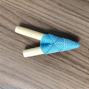 Kuripe Azul e Branco (Auto aplicador de Rapé)