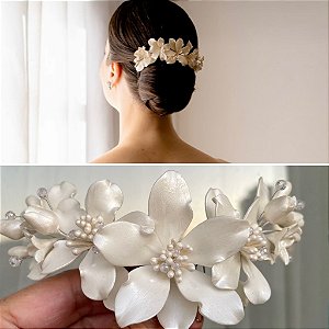 Arranjo Elise (Perolado Off White )
