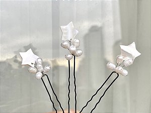 Conjunto trio Pin Eliana pérolas- Star