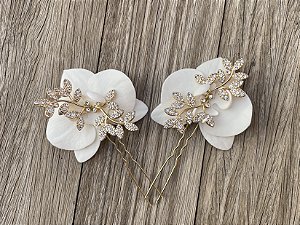 Conjunto orquídeas Tarsila  / Dourada