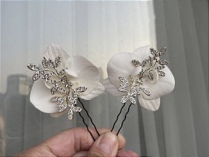 Conjunto orquídeas Tarsila  / Prata